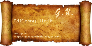 Gózony Ulrik névjegykártya